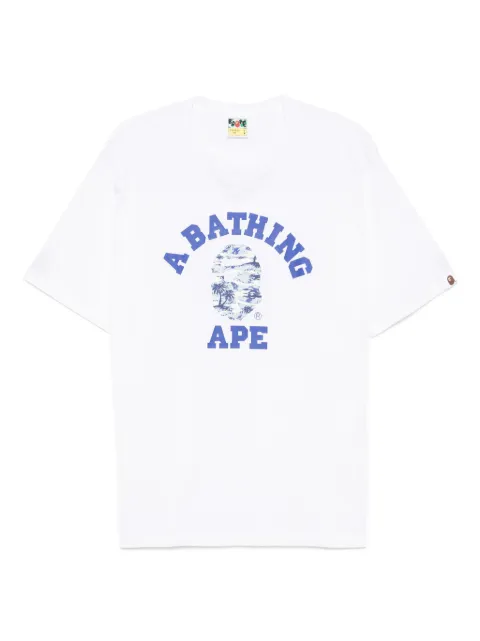 A BATHING APE® logo-printed T-shirt White 001TEL301025M