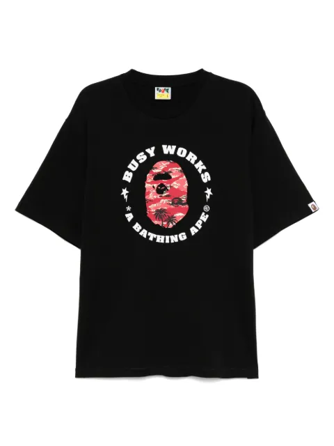 A BATHING APE® logo-printed T-shirt Black 001TEL301319M