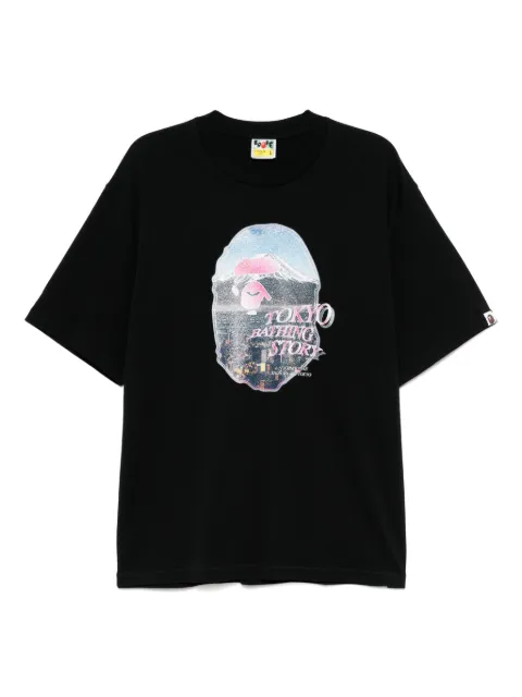 A BATHING APE® logo-printed T-shirt Black 001TEL301336M
