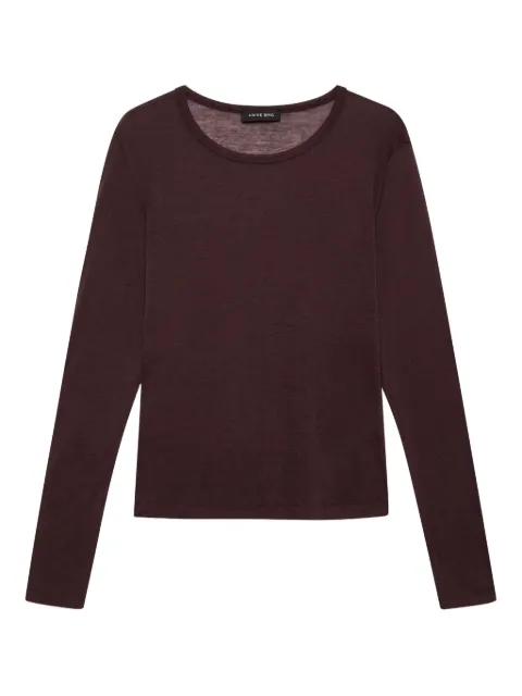 ANINE BING Sylvie long-sleeve T-shirt Brown A0811501