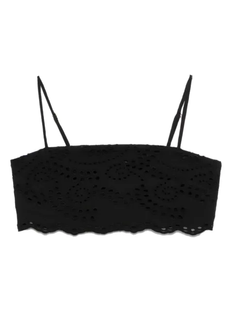 MC2 Saint Barth broderie anglaise top Black FLD0001