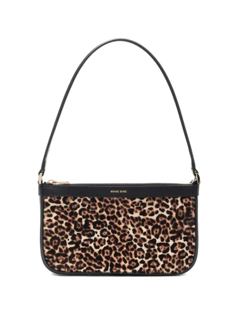 ANINE BING mini Elly leopard-print shoulder bag Brown A1311705