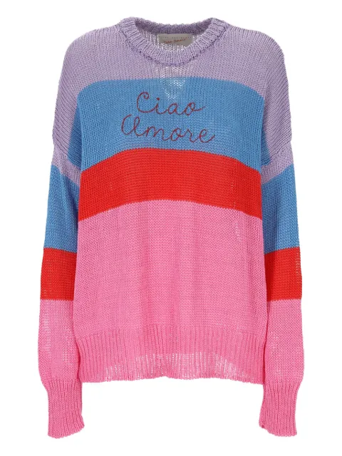 Giada Benincasa stripe-detail sweater Pink S25M4916