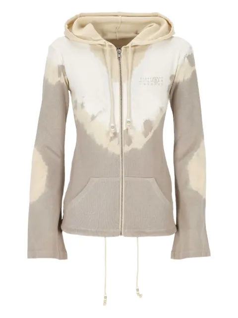 MM6 Maison Margiela tie-dye zip-up hoodie Neutrals S62HG0028M20110