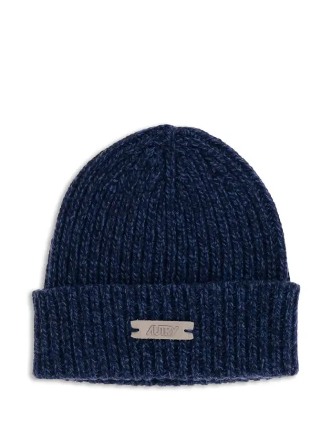 Autry ribbed-knit logo beanie Blue BEPUT7KB
