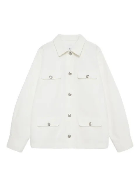 ANINE BING button-up oversized jacket White A017178OFW25