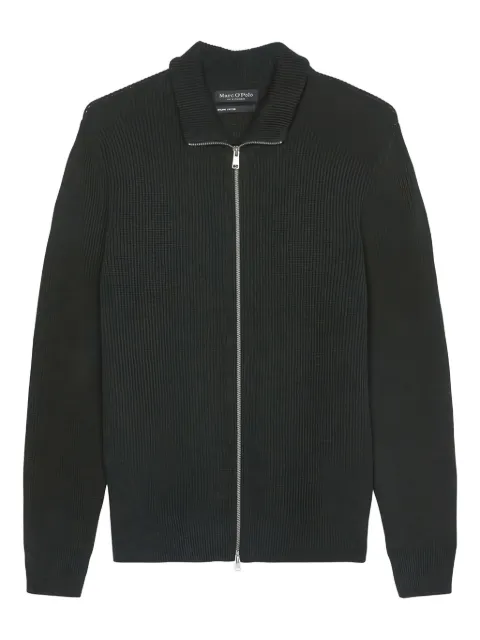 Marc O'Polo textured zip-up cardigan Blue M29502261064898