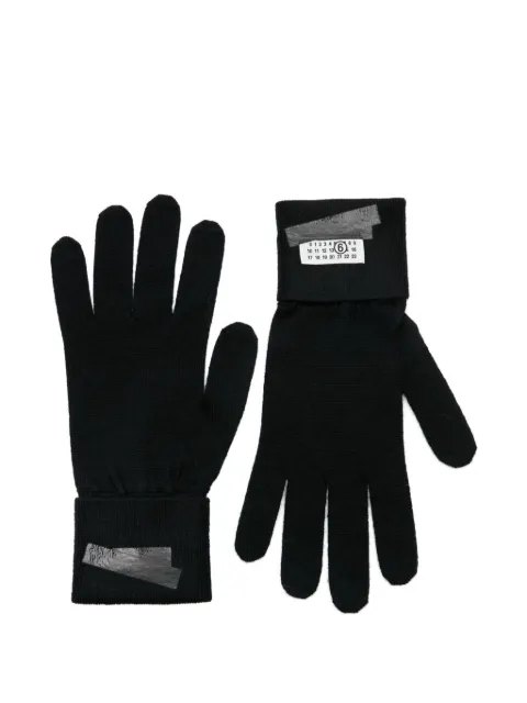 MM6 Maison Margiela Numbers-motif gloves Black SH2TS0002M13199