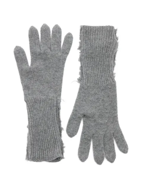 MM6 Maison Margiela ribbed-knit gloves Grey S62TS0078M13198