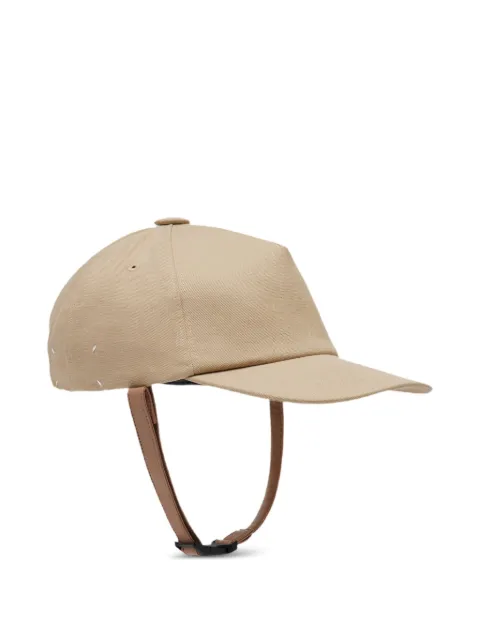 Maison Margiela leather-strap baseball cap Neutrals S50TC0079M35673
