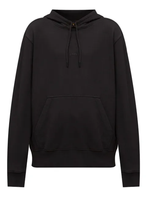 BOSS logo-detail hoodie Black 50521489001