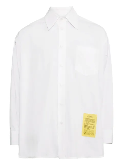 MM6 Maison Margiela numbers motif-patch shirt White SH0DT0034M35480