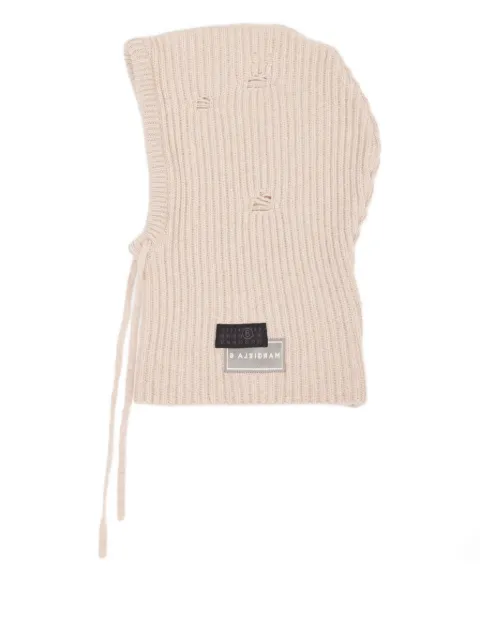 MM6 Maison Margiela ribbed-knit balaclava Neutrals S52TB0008M13138