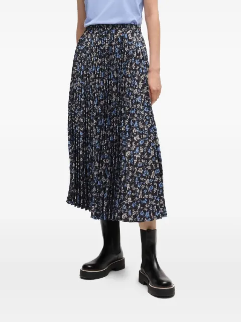 BOSS floral-print midi skirt Blue 50518763977