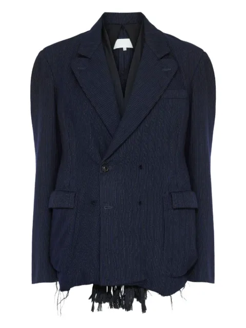 Maison Margiela wool pinstripe jacket Blue S29BN0411M35558
