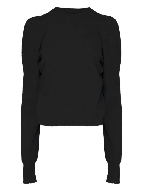 Maison Margiela puff-shoulder wool sweater Black S29HL0023M13178