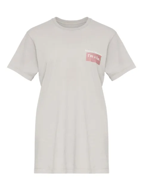 Maison Margiela slogan-print T-shirt Neutrals S50GC0723S24575