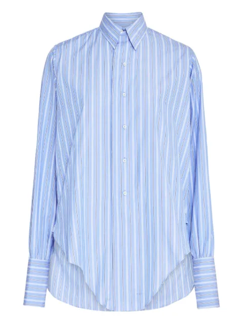 Maison Margiela striped long-sleeved shirt Blue S29DT0006M35625