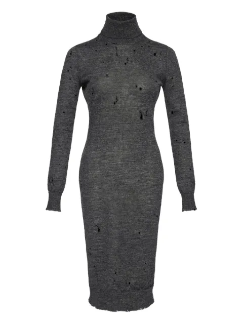 MM6 Maison Margiela turtleneck ribbed dress Grey S52DD0073M13134