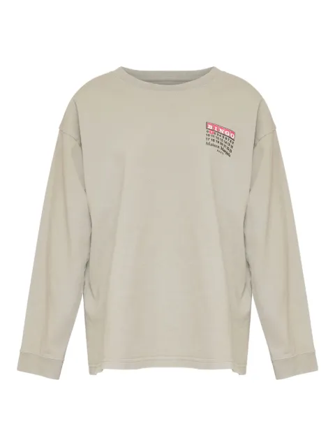 Maison Margiela Numbers-print long-sleeve T-shirt Grey S51GC0538S24567
