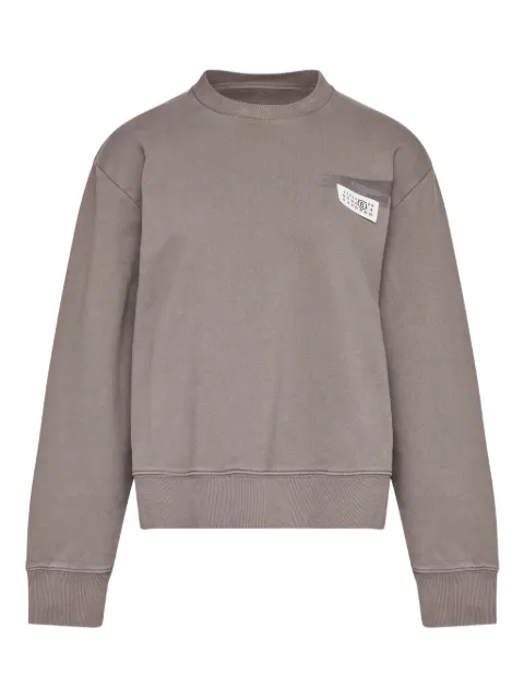 MM6 Maison Margiela logo-patch sweatshirt Grey S62GU0143M25024