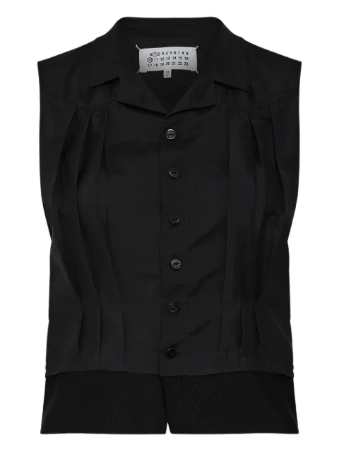 Maison Margiela pleated vest Black S51NC0628M35534