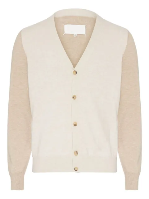 Maison Margiela elbow-patch wool cardigan Neutrals S67HP0034M13177