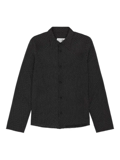 MM6 Maison Margiela polka-dot long-sleeved shirt Black SH2DT0023M35632