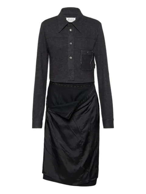 Maison Margiela long sleeve midi dress Black S51DD0039MTJ032