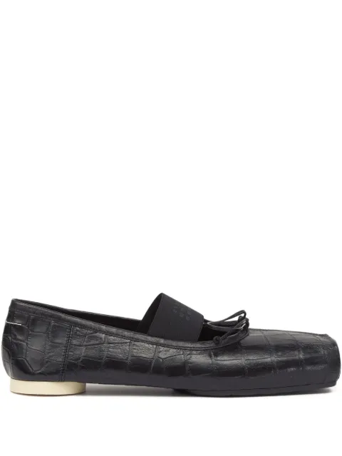 MM6 Maison Margiela Numeric square-toe ballerinas shoes Black S59WZ0103P7436