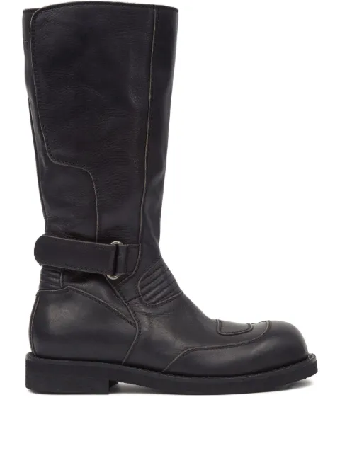 MM6 Maison Margiela leather knee-high boots Black S66WW0100P7431