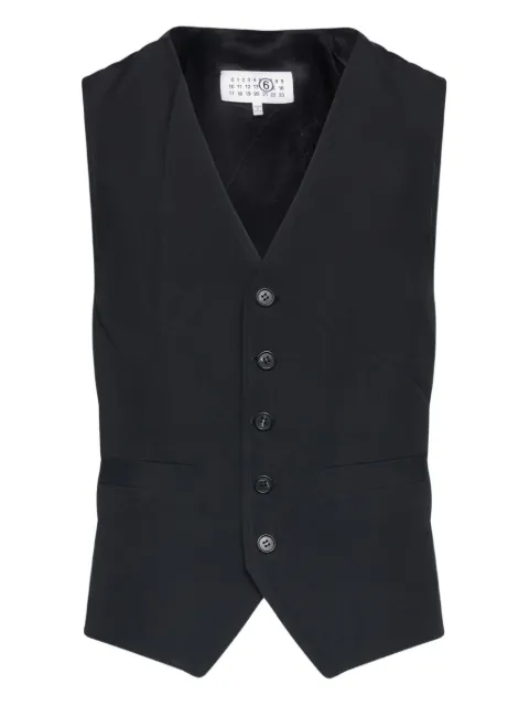MM6 Maison Margiela single-breasted waistcoat Black SH2FB0018M35436