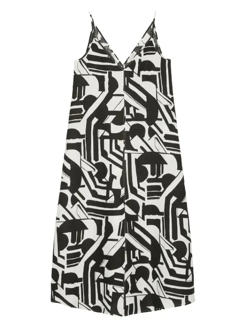 Marc O'Polo abstract-print midi dress Black M04086421177