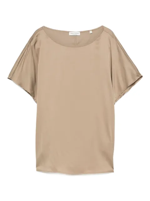 Marc O'Polo boat-neck short-sleeve top Neutrals 503085441015