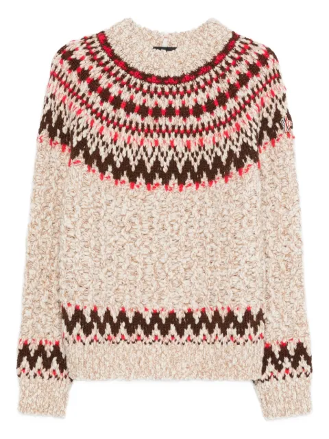 Moncler Grenoble jacquard crew-neck sweater Neutrals K20979C00003M7948