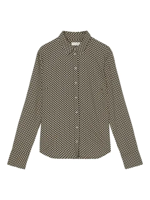 Marc O'Polo geometric-print button-up shirt Black 409098842295