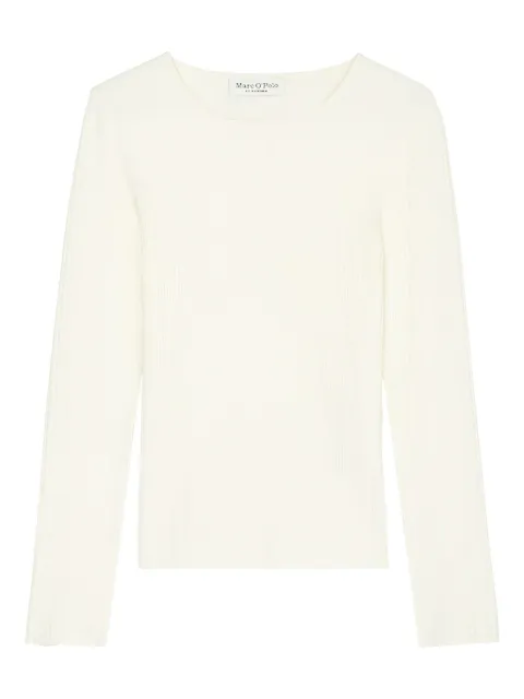 Marc O'Polo ribbed long-sleeve top White 309511860193