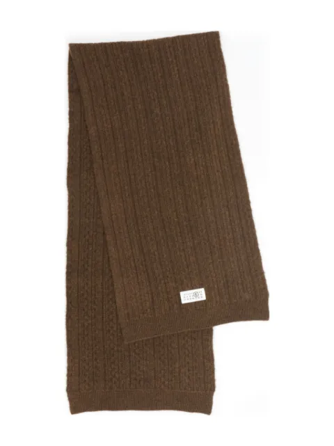 MM6 Maison Margiela ribbed scarf Brown SH2TE0006M13195