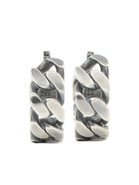 MM6 Maison Margiela chain-link hoop earrings Silver SM6VG0100SV0235