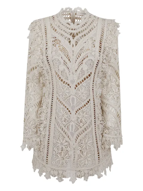 ZIMMERMANN Illuminate Cornelli mini dress Neutrals 3133DS251
