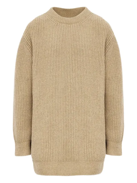 MM6 Maison Margiela ribbed crewneck mini dress Neutrals S62HL0042M13193