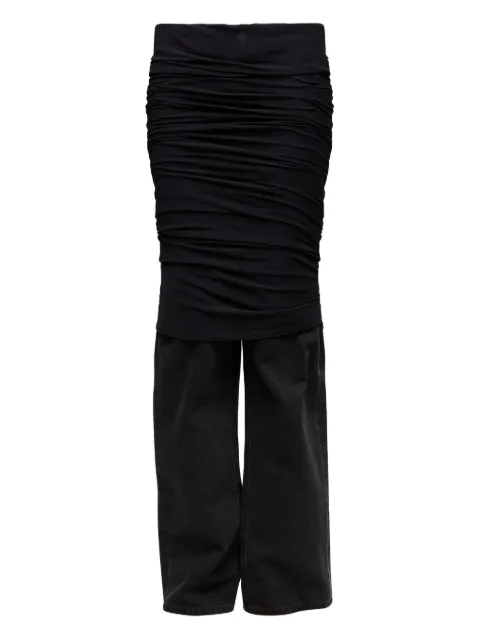 MM6 Maison Margiela gathered jeans Black S62LB0206M30011