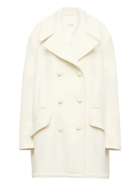MM6 Maison Margiela double-breasted coat Neutrals S52AA0195M35469