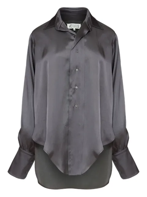 Maison Margiela long-sleeved satin shirt Grey S51DT0027M35512