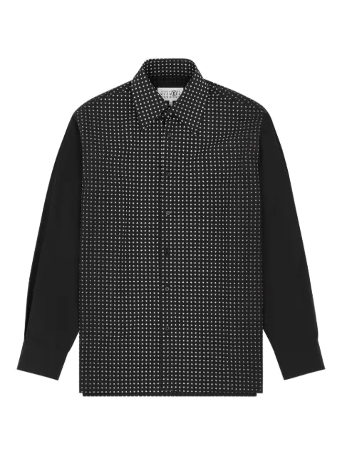 MM6 Maison Margiela polka dot-print long-sleeved shirt Black SH2DT0032M35634