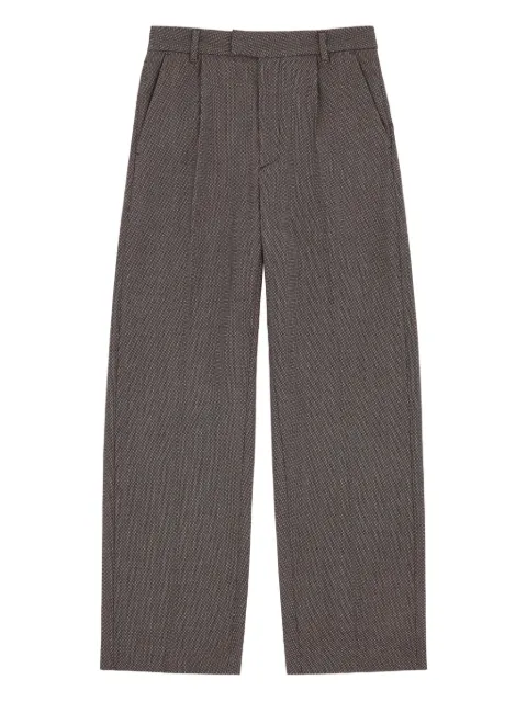 MM6 Maison Margiela pleated herringbone trousers Grey S62KB0247M35636