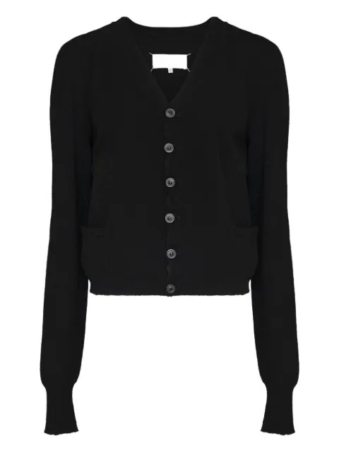 Maison Margiela wool V-neck cardigan Black S29HP0040M13178