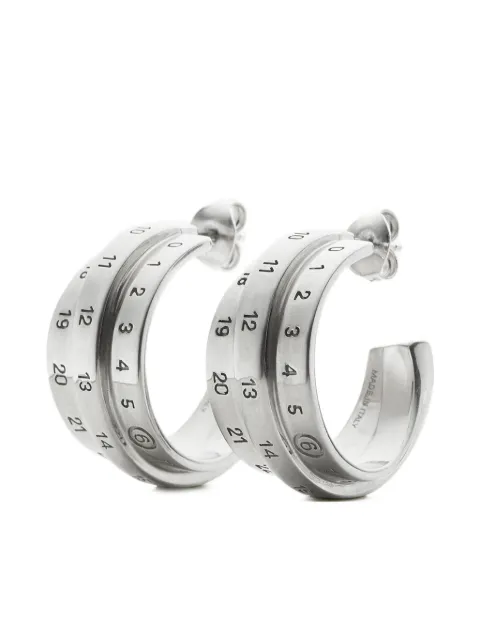 MM6 Maison Margiela Triple Number hoop earrings Silver SM6VG0097P6627
