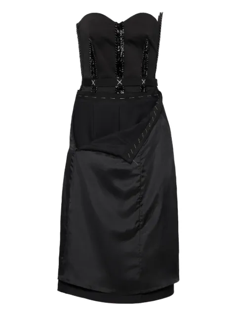 Maison Margiela strapless midi dress Black S51DD0049MTN094