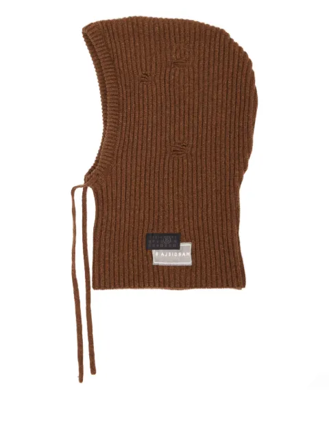 MM6 Maison Margiela ribbed-knit balaclava Brown S52TB0008M13138